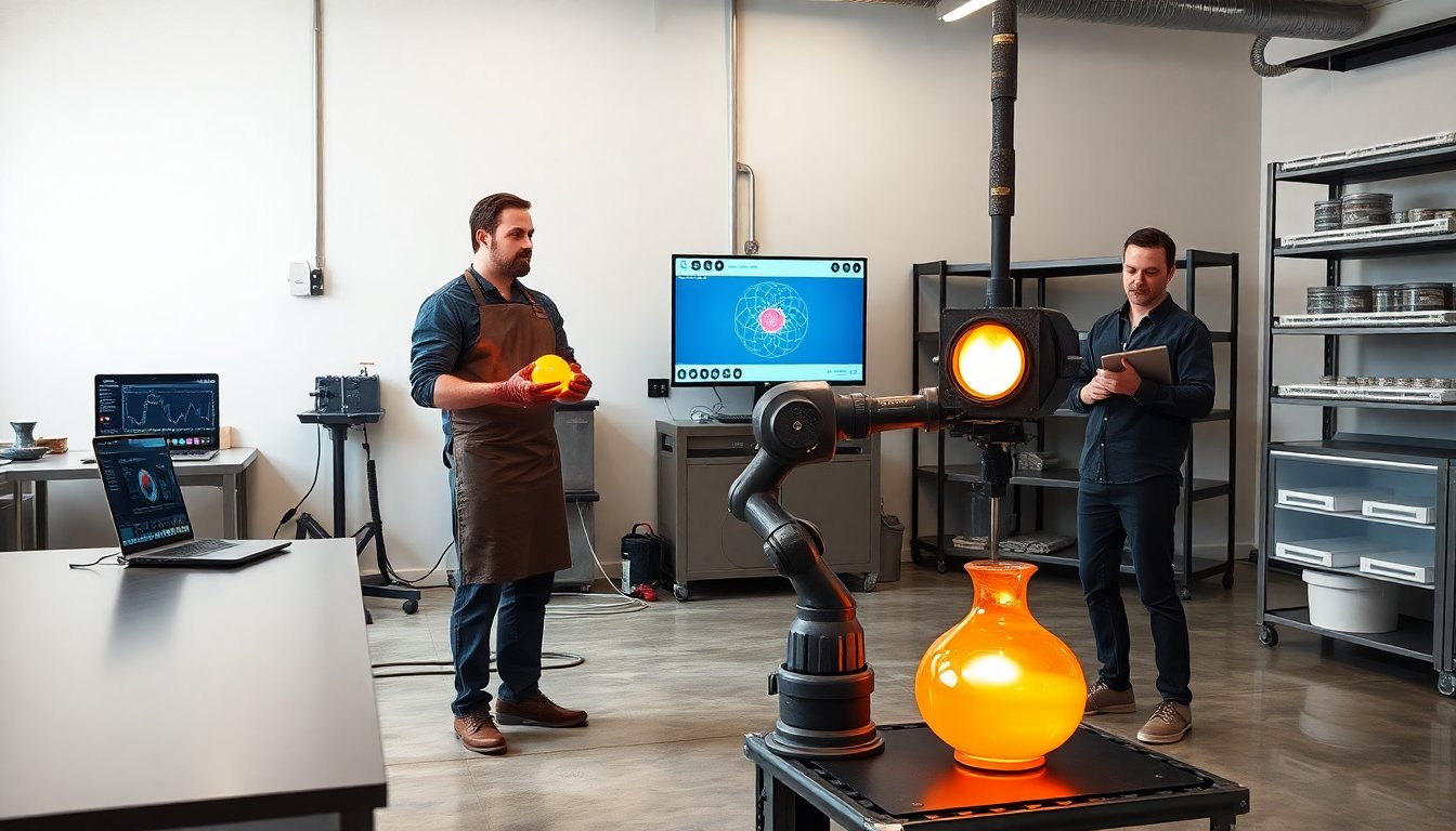 machine learned glassblowing mebilecratwe